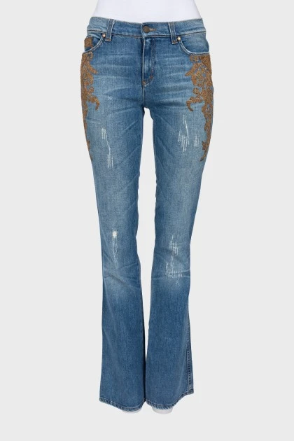 Декоровані джинси кльош