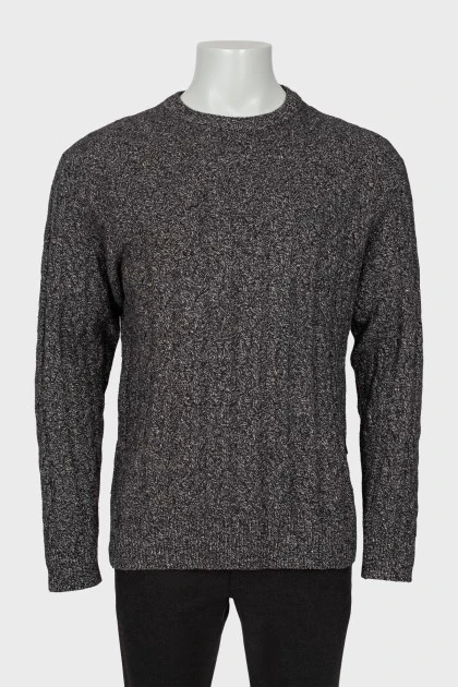 Мужской свитер черно-белого цвета