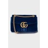 Синяя сумка GG Marmont