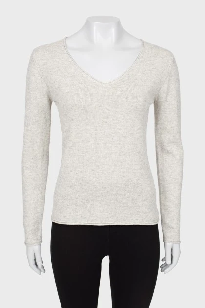 Світло-сірий пуловер із біркою