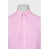 Чоловіча сорочка в рожеву смужку