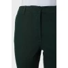 Темно-зеленые классические брюки 