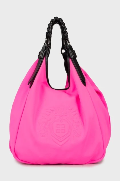 Ярко-розовая сумка хобо 