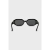 Глянцевые солнцезащитные черные очки 
