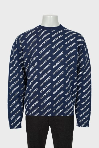 Мужской свитер с логотипом бренда 
