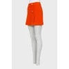 Оранжевая шерстяная юбка 