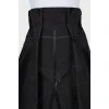 Черная юбка с полупрозрачными вставками
