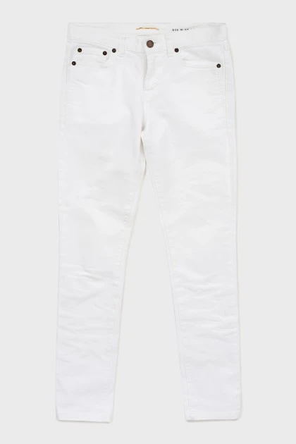 Белые джинсы slim fit