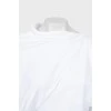 Белая блуза асимметричного кроя