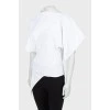 Белая блуза асимметричного кроя