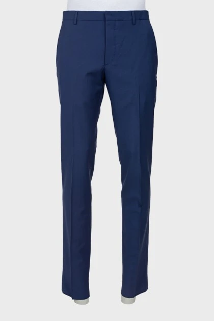 Мужские классические брюки синего цвета