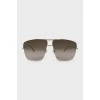 Солнцезащитные очки с серебристыми дужками 