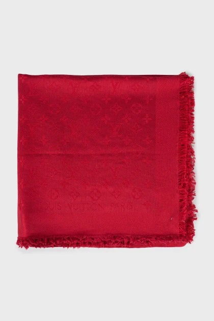 Червоний шарф з логотипом бренду