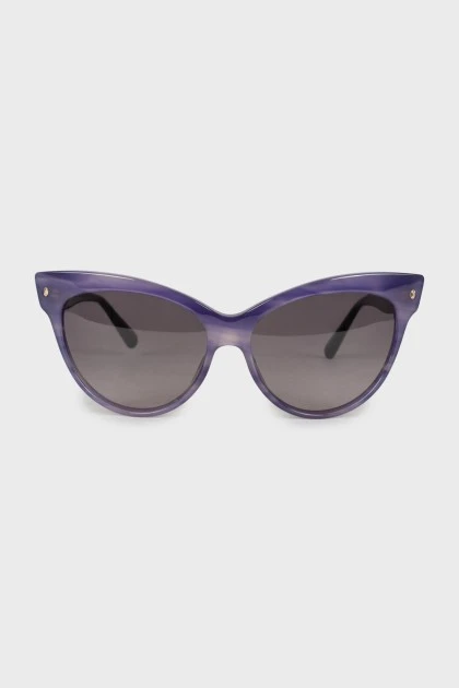 Двухцветные солнцезащитные очки кошачий глаз
