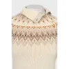 Кашемировый вязанный свитер 