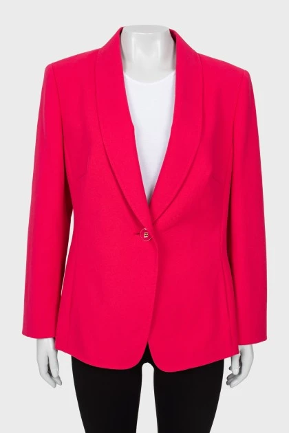 Ярко-розовый пиджак на пуговицу 
