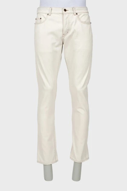 Мужские белые джинсы 