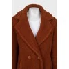 Шуба-пальто коричневого цвета