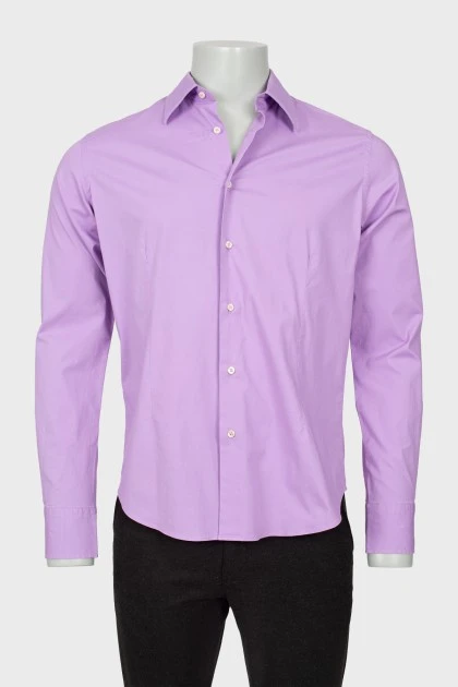 Мужская рубашка фиолетового цвета 