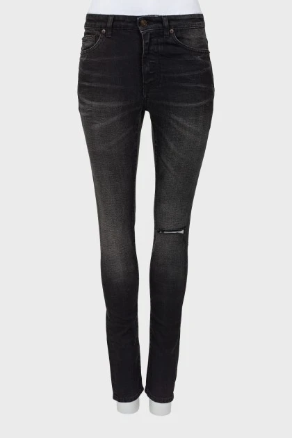 Чорні джинси з биркою
