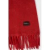 Кашемировый красный шарф 