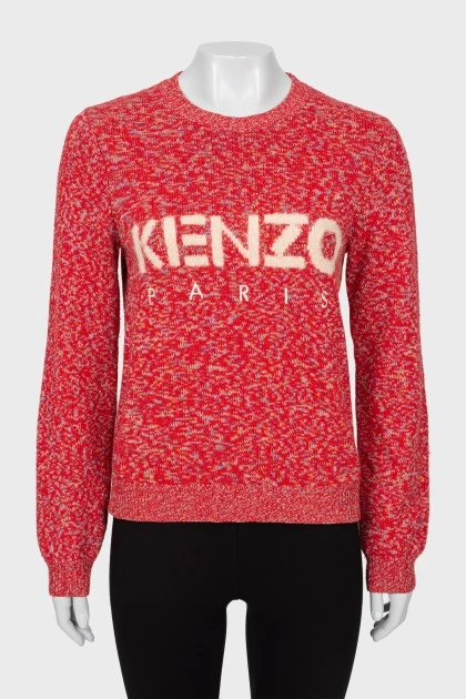 Вязаный свитер с логотипом бренда