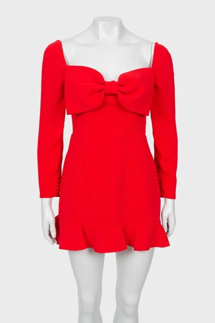 Красное платье мини с биркой