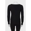 Шерстяной свитер черного цвета с узором