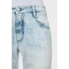 Світло-блакитні джинси декоровані паєтками