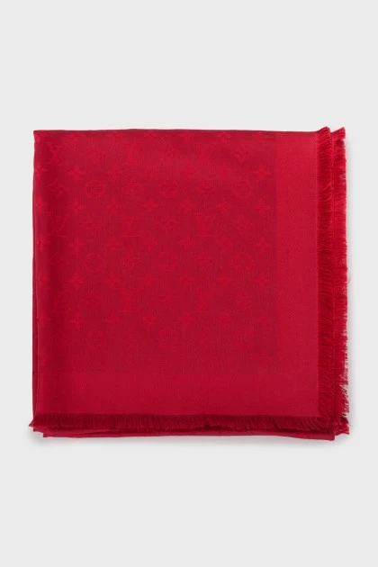 Красный платок с фирменным принтом