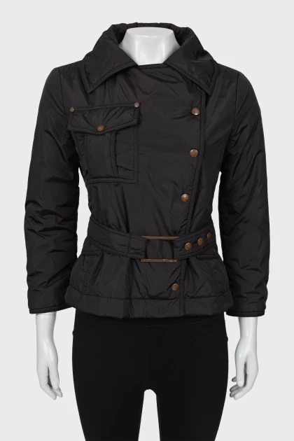 Укороченная куртка черного цвета