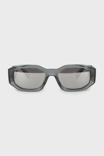 Солнцезащитные очки с полупрозрачной оправой