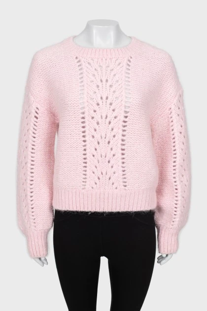 В'язаний светр рожевого кольору