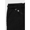 Мужские черные брюки с поясом