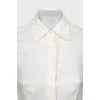 Комбинированная рубашка белого цвета