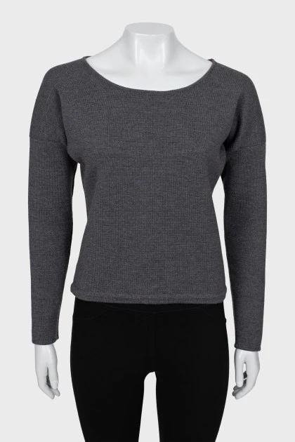 Вовняний светр сірого кольору