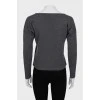 Шерстяной свитер серого цвета