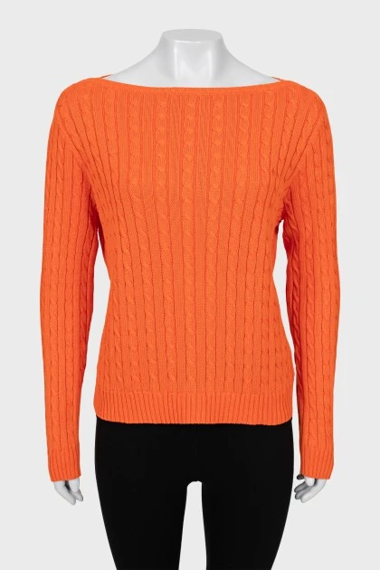 В'язаний светр оранжевого кольору