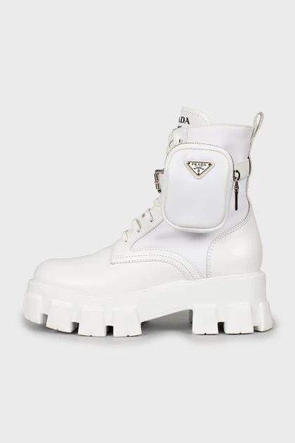 Белые ботинки Monolith