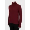 Кашеміровий светр бордового кольору
