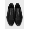 Мужские кожаные туфли черного цвета