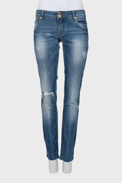 Декоровані джинси на низькій посадці