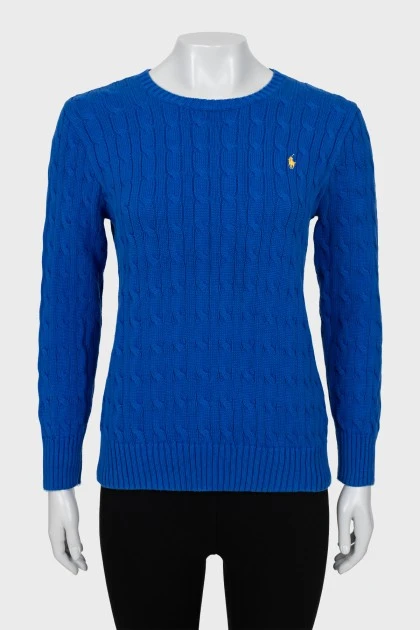 Вязаный свитер с вышитым логотипом