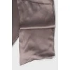 Шелковый шарф серого цвета