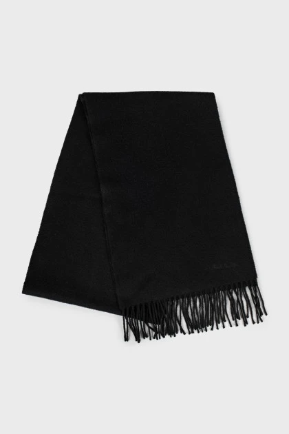 Кашеміровий шарф чорного кольору