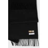 Кашемировый шарф черного цвета