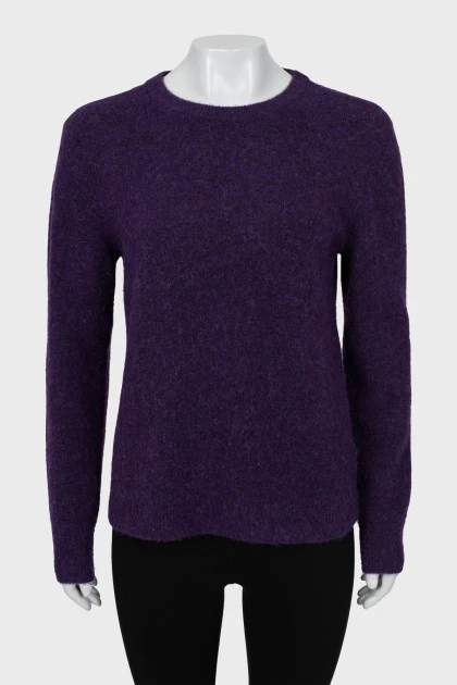 В'язаний светр фіолетового кольору