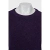 Вязаный свитер фиолетового цвета