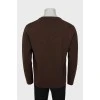 Мужской коричневый свитер с биркой