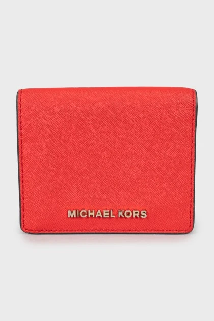 Шкіряний гаманець з логотипом бренду